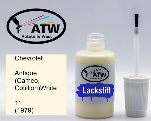 Chevrolet, Antique (Cameo, Cotillion)White, 11 (1979): 20ml Lackstift, von ATW Autoteile West.